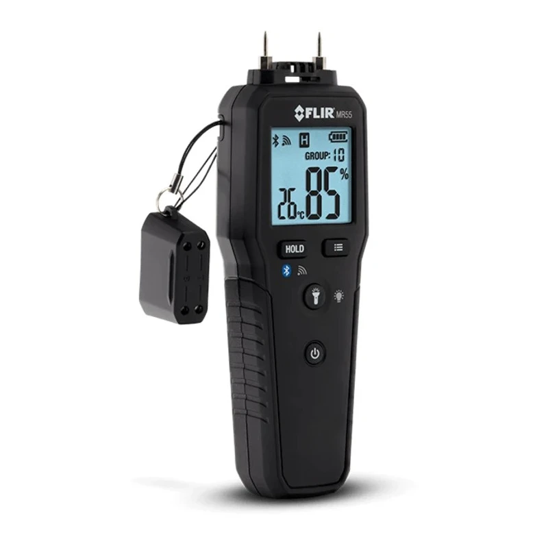 FLIR Digital Moisture Meter with ±1°C Temperature Accuracy, ±2% Building Material and Relative Humidity Accuracy MR55