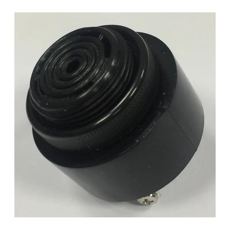 RS PRO 94 dB Continuous Tone Piezo Buzzer Component Screw Mount 42.5 mm Diameter 33 mm Height 6 V ac/dc Min 28 V 181-2682