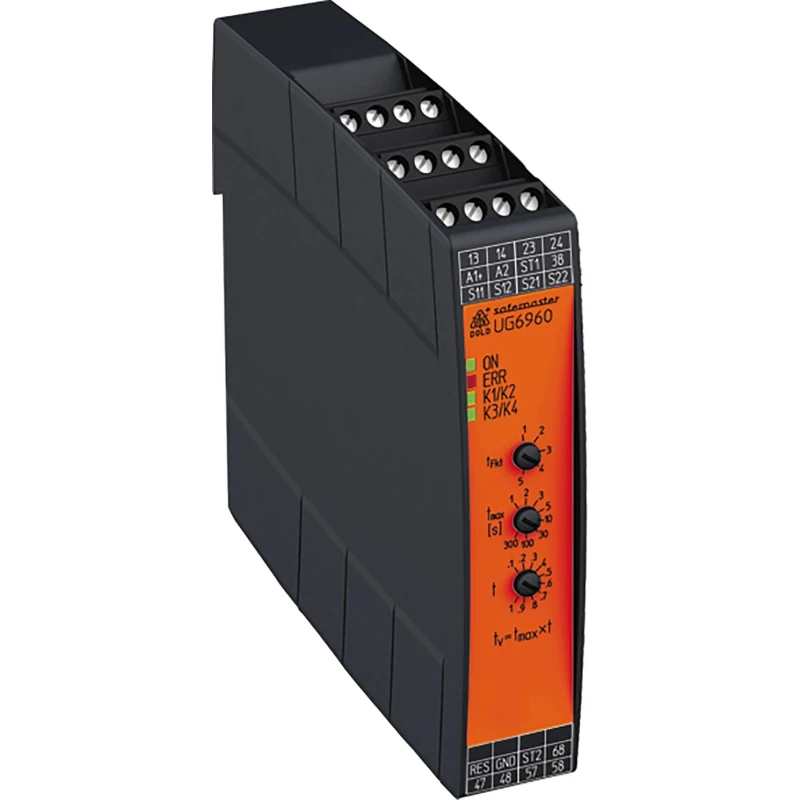 Dold UG6960 Series DIN Rail Timer Relay, 4-Contact, 24 V dc, 300 s, 5-Function, DPST Switch UG6960.04PS/100/61 DC24V 300s