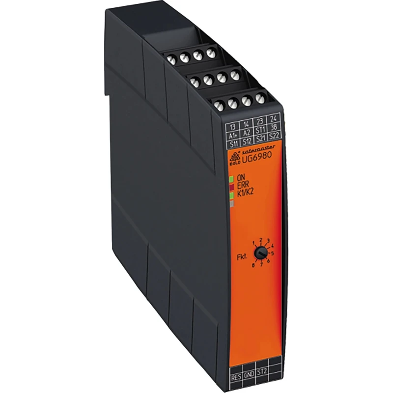 Dold UG6980 Series Safety Controller Safety Relay with LED Indicator, 24V DC, 4 I/Os, PLe CAT 4 SIL 3 UG6980