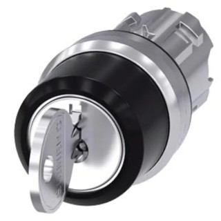 Siemens SIRIUS ACT 3SU10 3-position Key Switch Head, Latching, 22 mm Cutout 3SU1050-4DL11-0AA0