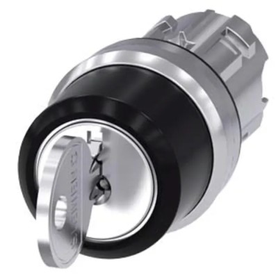 Siemens SIRIUS ACT 3SU10 3-position Key Switch Head, Latching, 22 mm Cutout 3SU1050-4DL11-0AA0