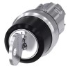Siemens SIRIUS ACT 3SU10 3-position Key Switch Head, Latching, 22 mm Cutout 3SU1050-4DL11-0AA0