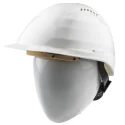 Skytec White Ventilated Adjustable Safety Helmet with 6-Point Suspension Pinlock Harness 2C60D0WS0000