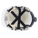 Skytec White Ventilated Adjustable Safety Helmet with 6-Point Suspension Pinlock Harness 2C60D0WS0000