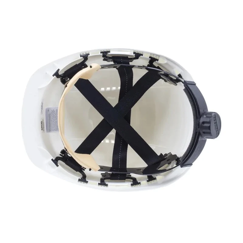 Skytec White Ventilated Adjustable Safety Helmet with 6-Point Suspension Pinlock Harness 2C60D0WS0000