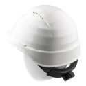 Skytec White Ventilated Adjustable Safety Helmet with 6-Point Suspension Pinlock Harness 2C60D0WS0000