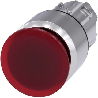 Siemens SIRIUS ACT 3SU10 Series Red Latching Push Button Switch, 22 mm Cutout, Metal, IP66/IP67/IP69K 3SU1051-1AA20-0AA0