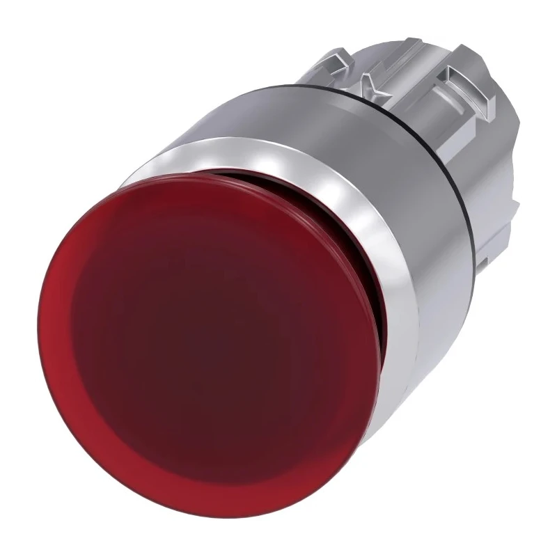 Siemens SIRIUS ACT 3SU10 Series Red Latching Push Button Switch, 22 mm Cutout, Metal, IP66/IP67/IP69K 3SU1051-1AA20-0AA0