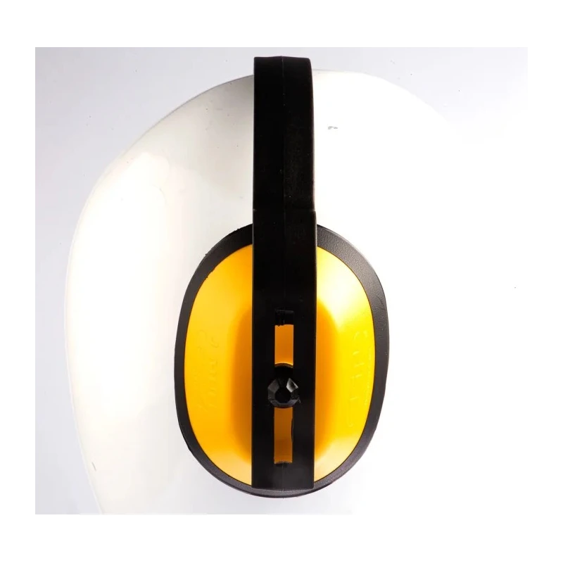 JSP J Muff Ear Defender with Headband, 25 dB SNR, Yellow Black, Model AEA000-010-200