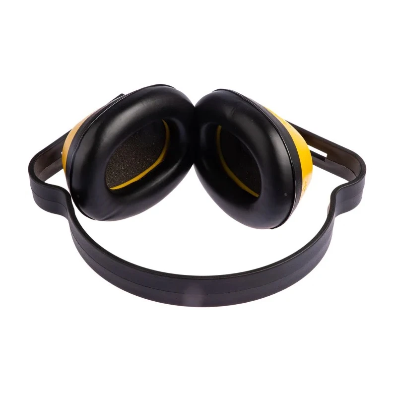 JSP J Muff Ear Defender with Headband, 25 dB SNR, Yellow Black, Model AEA000-010-200