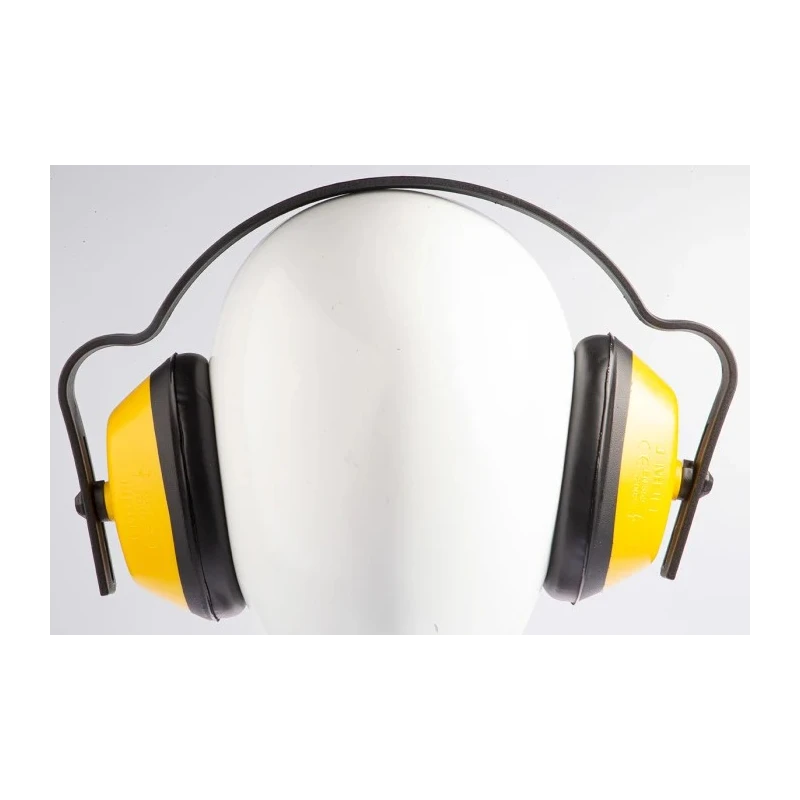 JSP J Muff Ear Defender with Headband, 25 dB SNR, Yellow Black, Model AEA000-010-200