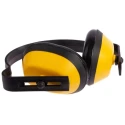 JSP J Muff Ear Defender with Headband, 25 dB SNR, Yellow Black, Model AEA000-010-200