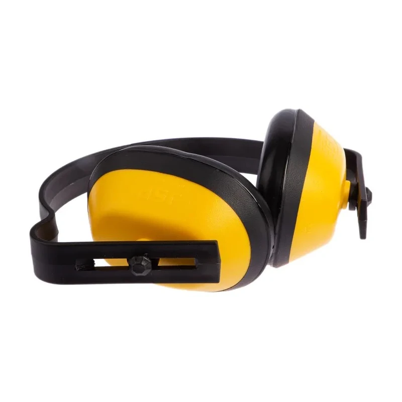 JSP J Muff Ear Defender with Headband, 25 dB SNR, Yellow Black, Model AEA000-010-200