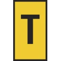 HellermannTyton Slide-On Cable Marker PVC Yellow, Pre-Printed "T", Cable Diameter 1.8 mm to 6.3 mm, Flame Retardant HODS85