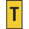 HellermannTyton Slide-On Cable Marker PVC Yellow, Pre-Printed "T", Cable Diameter 1.8 mm to 6.3 mm, Flame Retardant HODS85