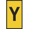 HellermannTyton Slide-On Cable Marker Black, Yellow, Polyvinyl Chloride, Pre-Printed Legend "Y", Fits Cable Diameter HODS85