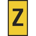 HellermannTyton Slide-On Pre-Printed Cable Marker Black Legend 'Z', Yellow Polyvinyl Chloride, 1.8mm - 6.3mm Cable HODS85