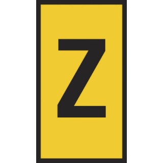 HellermannTyton Slide-On Pre-Printed Cable Marker Black Legend 'Z', Yellow Polyvinyl Chloride, 1.8mm - 6.3mm Cable HODS85