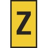 HellermannTyton Slide-On Pre-Printed Cable Marker Black Legend 'Z', Yellow Polyvinyl Chloride, 1.8mm - 6.3mm Cable HODS85