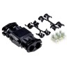 HellermannTyton Cable Joint Branch Connector Block 3 x 0.5mm² to 3 x 2.5mm² Flame 435-01655 Relilight V32.5P1-PA66V0/SI-BK