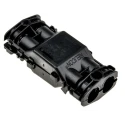 HellermannTyton Cable Joint Branch Connector Block 3 x 0.5mm² to 3 x 2.5mm² Flame 435-01655 Relilight V32.5P1-PA66V0/SI-BK