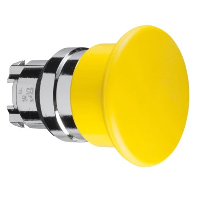 Schneider Electric Harmony XB4 Series Yellow Spring Return Round Push Button Head 22 mm Cutout IP66 IP69K ZB4BC5