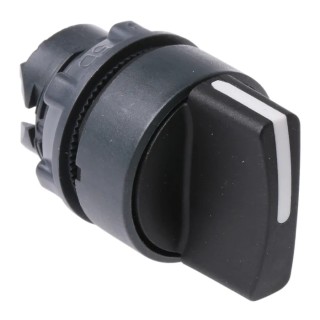 Schneider Electric Harmony Series 3 Position Selector Switch Head, 22 mm Cutout, Black Handle, IP67, IP69, IP69K ZB5AD5