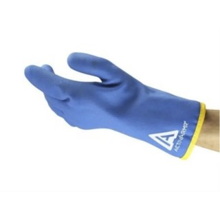 Ansell ActivArmr 97-681 Blue Polyvinyl Chloride Nylon Acrylic Work Gloves Size 10 97681100