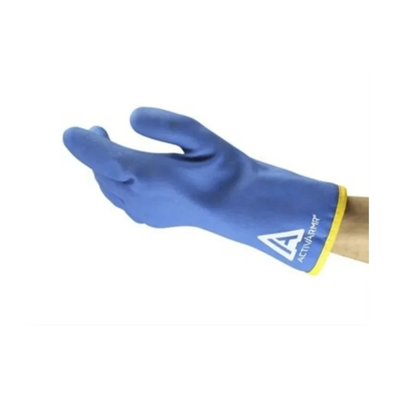 Ansell ActivArmr 97-681 Blue Polyvinyl Chloride Nylon Acrylic Work Gloves Size 10 97681100