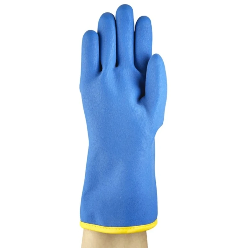 Ansell ActivArmr 97-681 Blue Polyvinyl Chloride Nylon Acrylic Work Gloves Size 10 97681100