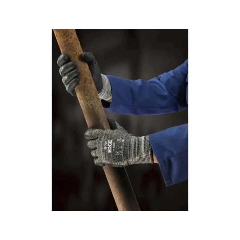 Ansell Edge Grey Nylon Work Gloves Size 8 Polyurethane Coating 48705080
