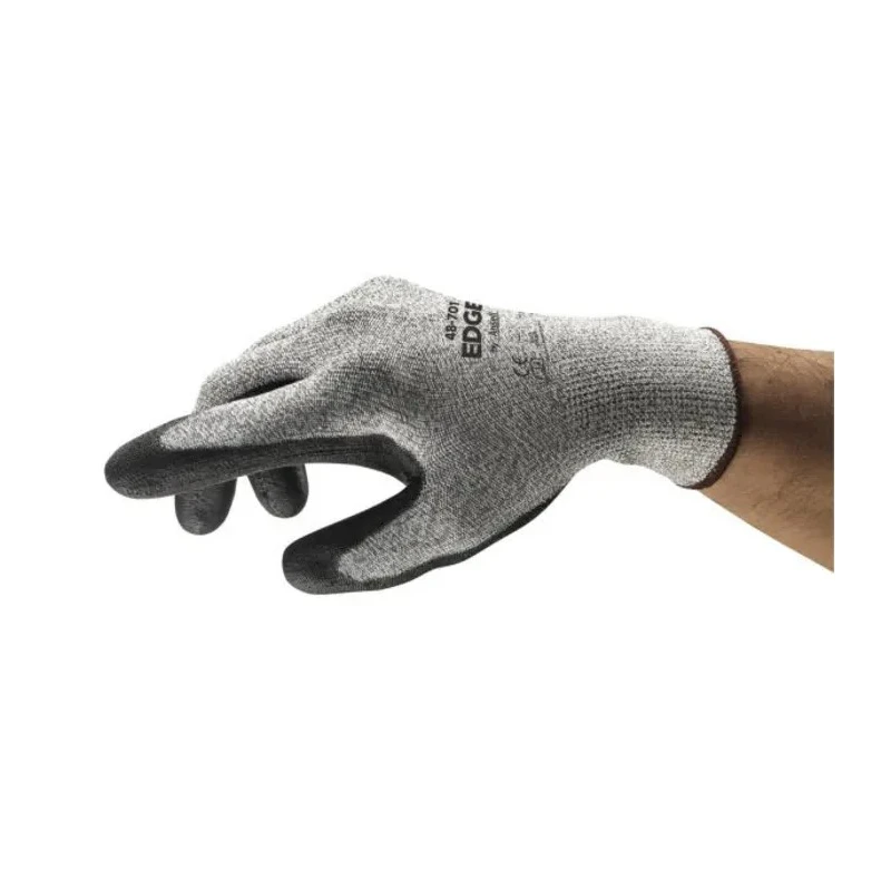 Ansell Edge Grey Nylon Work Gloves Size 9 Polyurethane Coating 48705090