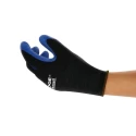 Ansell Black Cotton Work Gloves Size 10 Latex Coating 48305100