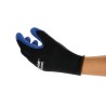 Ansell Black Cotton Work Gloves Size 10 Latex Coating 48305100