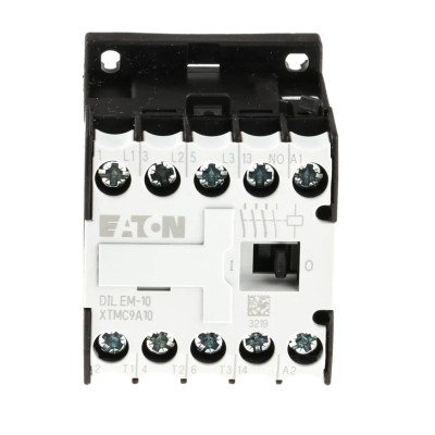 Eaton DILEM Contactor 3-Pole 9 A 4 kW 230V AC Coil, 3 NO, 400V AC 051786 DILEM-10(230V50HZ,240V60HZ)