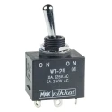 NKK Switches Toggle Switch Panel Mount On-On DPDT Solder Terminal 30V DC 125V AC WT25S