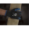 Ansell Black Cotton Work Gloves Size 9 with Latex Coating, Abrasion and Cut Resistant Edge Series 48305090