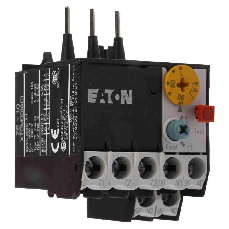 Eaton ZE Overload Relay 1 NO/1 NC 0.6-1 A Adjustable Current Range 6W Power 600V AC Control Voltage 014376 ZE-1,0