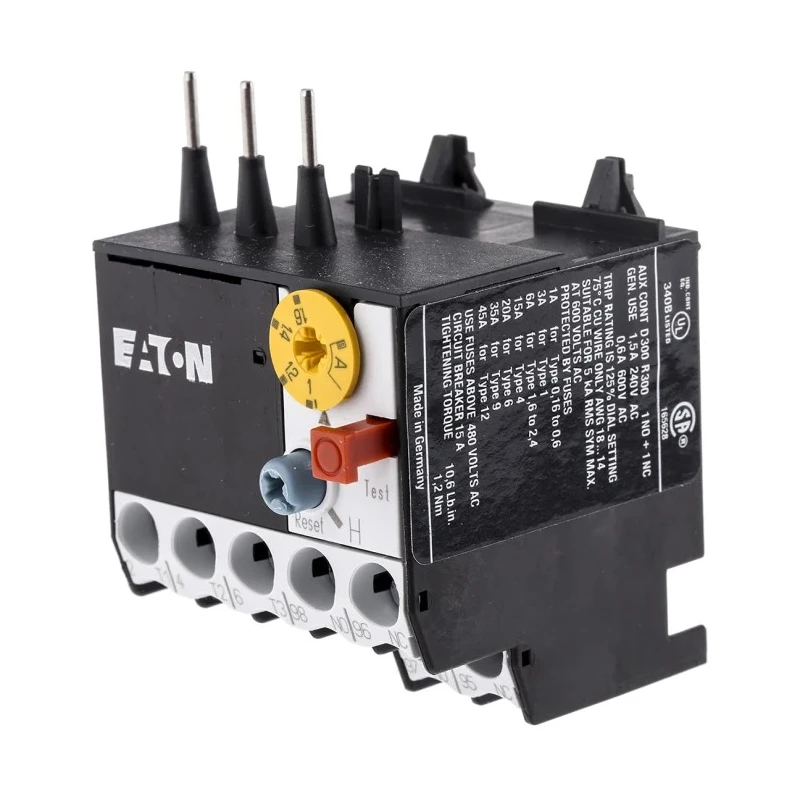 Eaton ZE Series Overload Relay 1 NO/1 NC, 1 to 1.6 A F.L.C, 1.6A Contact Rating, 6W Power, 600V AC Control 014432 ZE-1,6