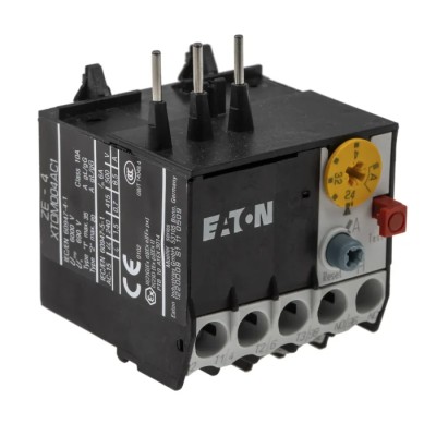 Eaton ZE Overload Relay 1 NO/1 NC, 2.4 to 4A FLC Motor Rating, 4A Contact Rating, 6 W Power, 600V AC Control 014518 ZE-4