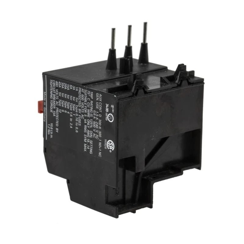 Eaton ZE Overload Relay 1 NO/1 NC, 2.4 to 4A FLC Motor Rating, 4A Contact Rating, 6 W Power, 600V AC Control 014518 ZE-4