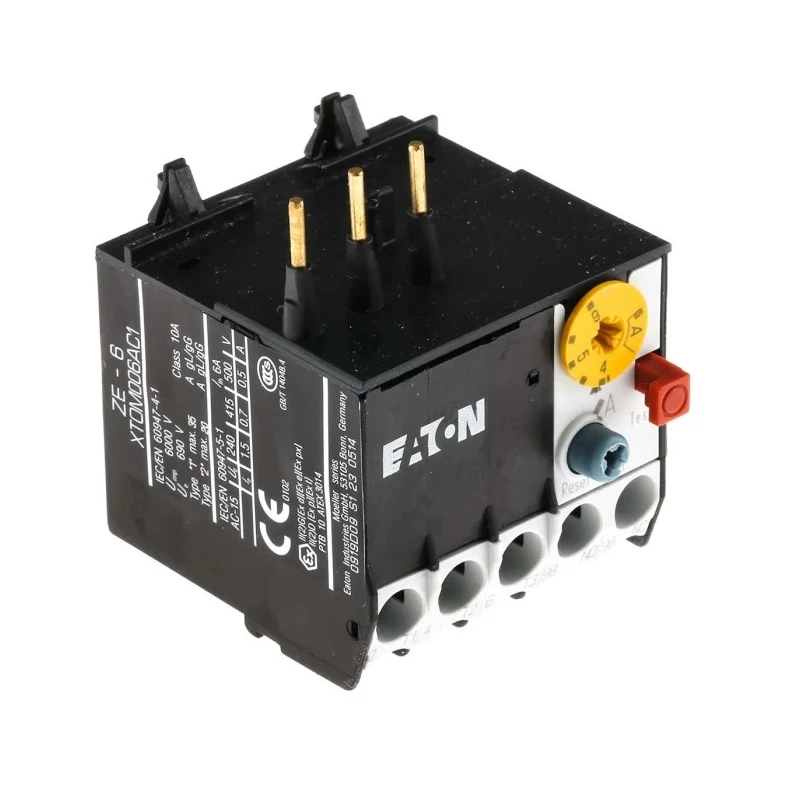 Eaton ZE Overload Relay 1 NO/1 NC, 4A-6A F.L.C, 6A Contact Rating, 6 W Power, 600V AC Control Voltage 014565 ZE-6