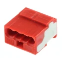 WAGO 243 Series Junction Box Connector 4-Way 18AWG 22 AWG Wire 6A Push Wire 243-804