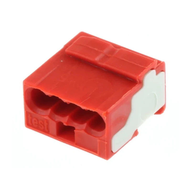 WAGO 243 Series Junction Box Connector 4-Way 18AWG 22 AWG Wire 6A Push Wire 243-804