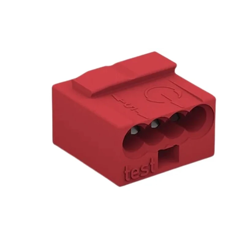 WAGO 243 Series Junction Box Connector 4-Way 18AWG 22 AWG Wire 6A Push Wire 243-804