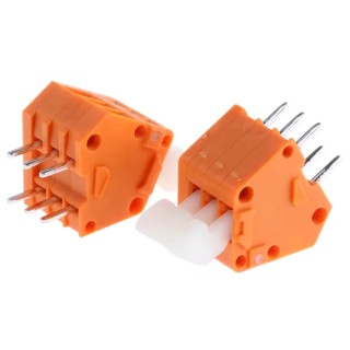 WAGO 233 Series PCB Terminal Block, 2.54 mm Pitch, Through Hole Mount, 2 Row, Red Polyamide Housing 233-503