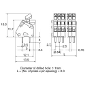 WAGO 233 Series PCB Terminal Block, 2.54 mm Pitch, Through Hole Mount, 2 Row, Red Polyamide Housing 233-503