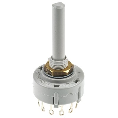 Lorlin 4 Position 3PST Rotary Switch, 150mA Current, Panel Mount, Solder Tab Terminals CK1036