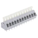 WAGO 256 Series PCB Terminal Block, 12-Contact, 5.08 mm Pitch, 16A, 250V, Grey 256 412
